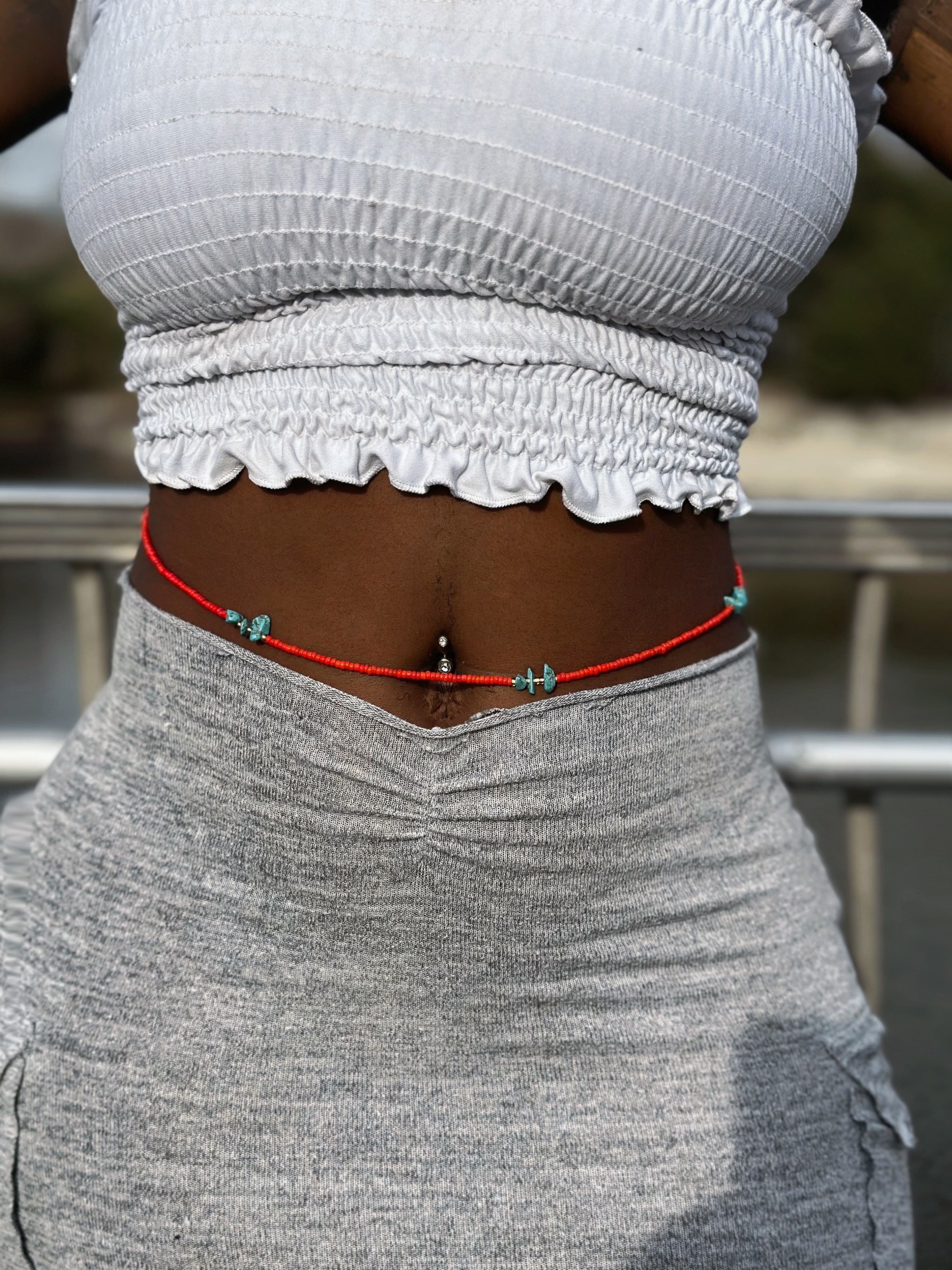 Red and Jasper Waist Crystal