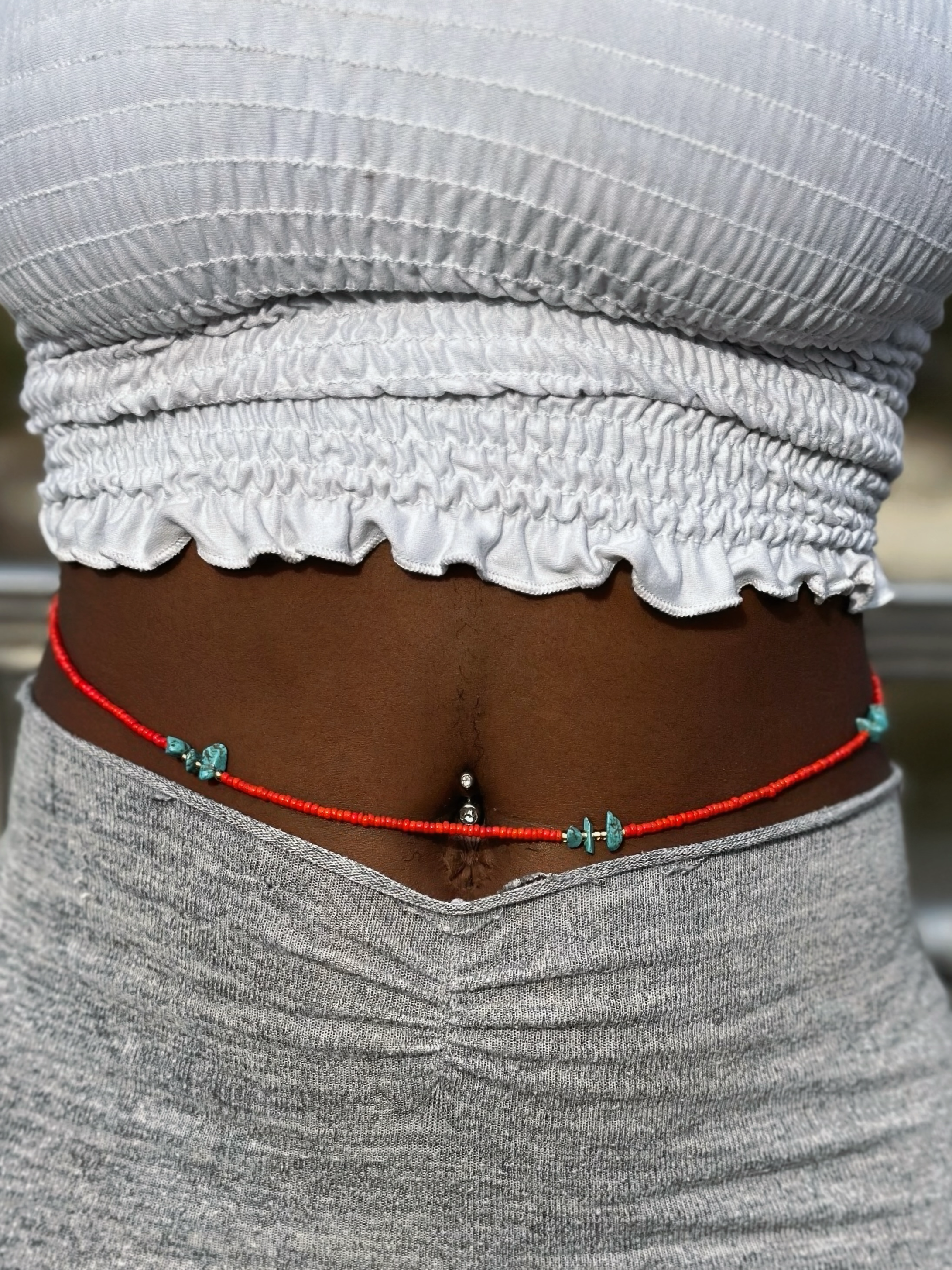 Red and Jasper Waist Crystal