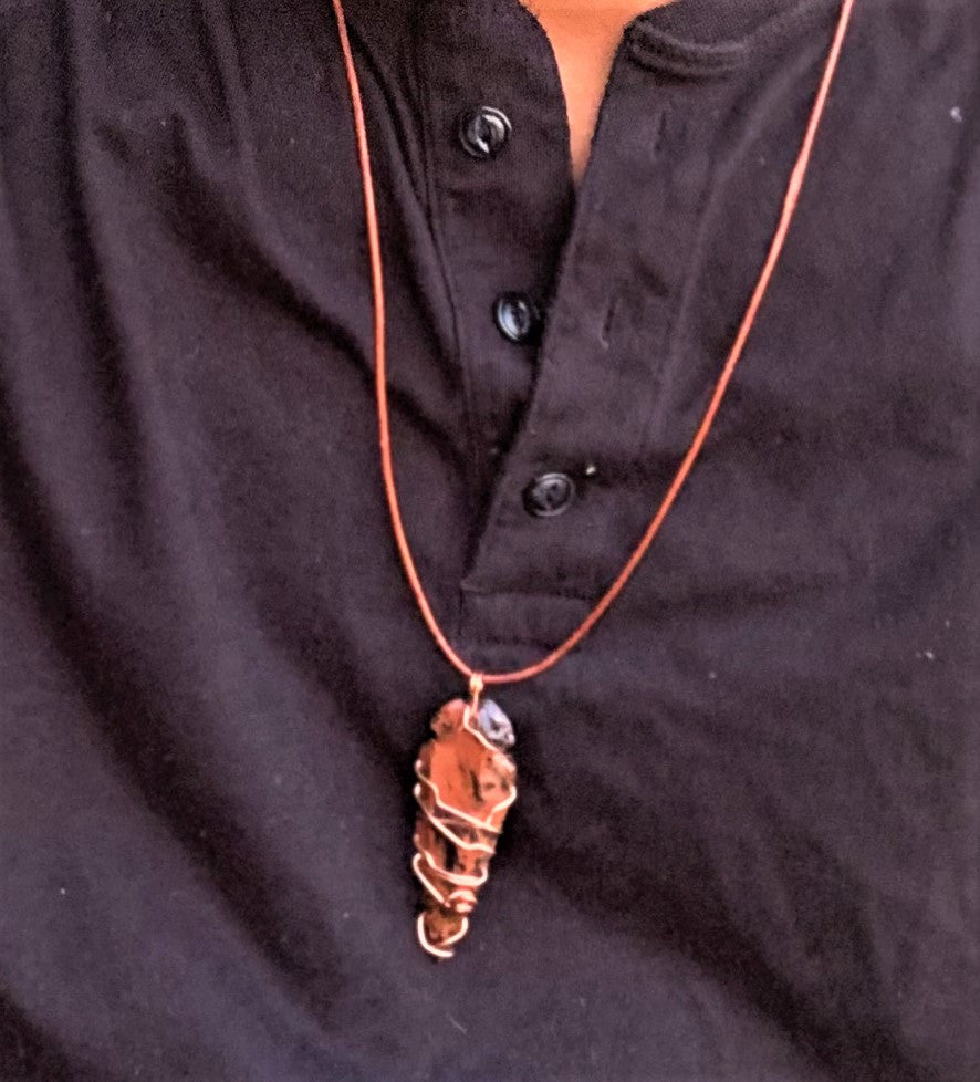 Mahogany Obsidian Arrowhead Neck Peace