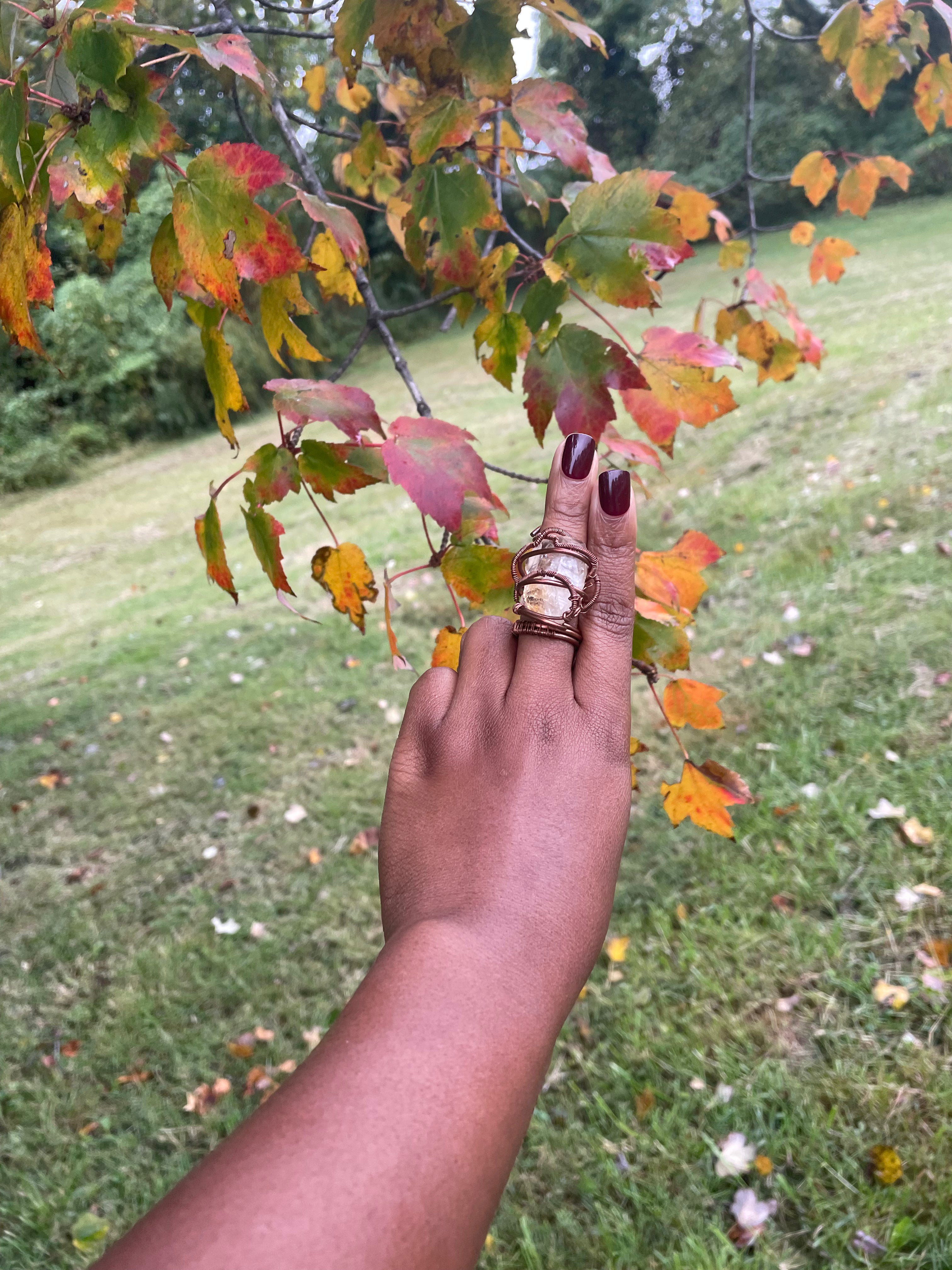 Copper Wrapped Citrine