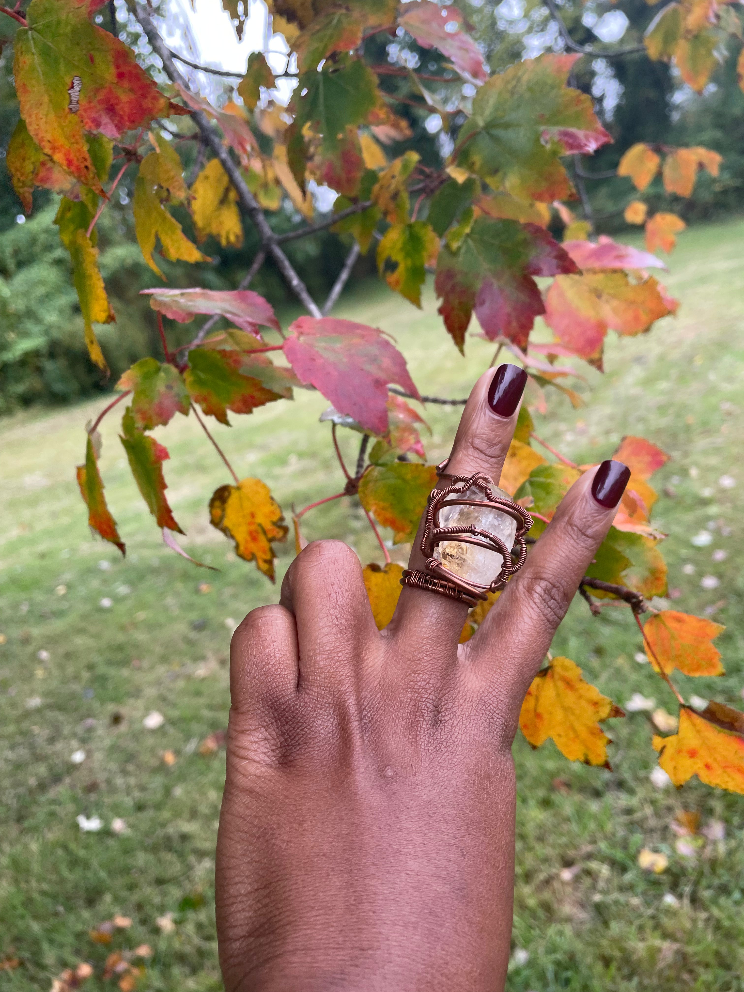 Copper Wrapped Citrine