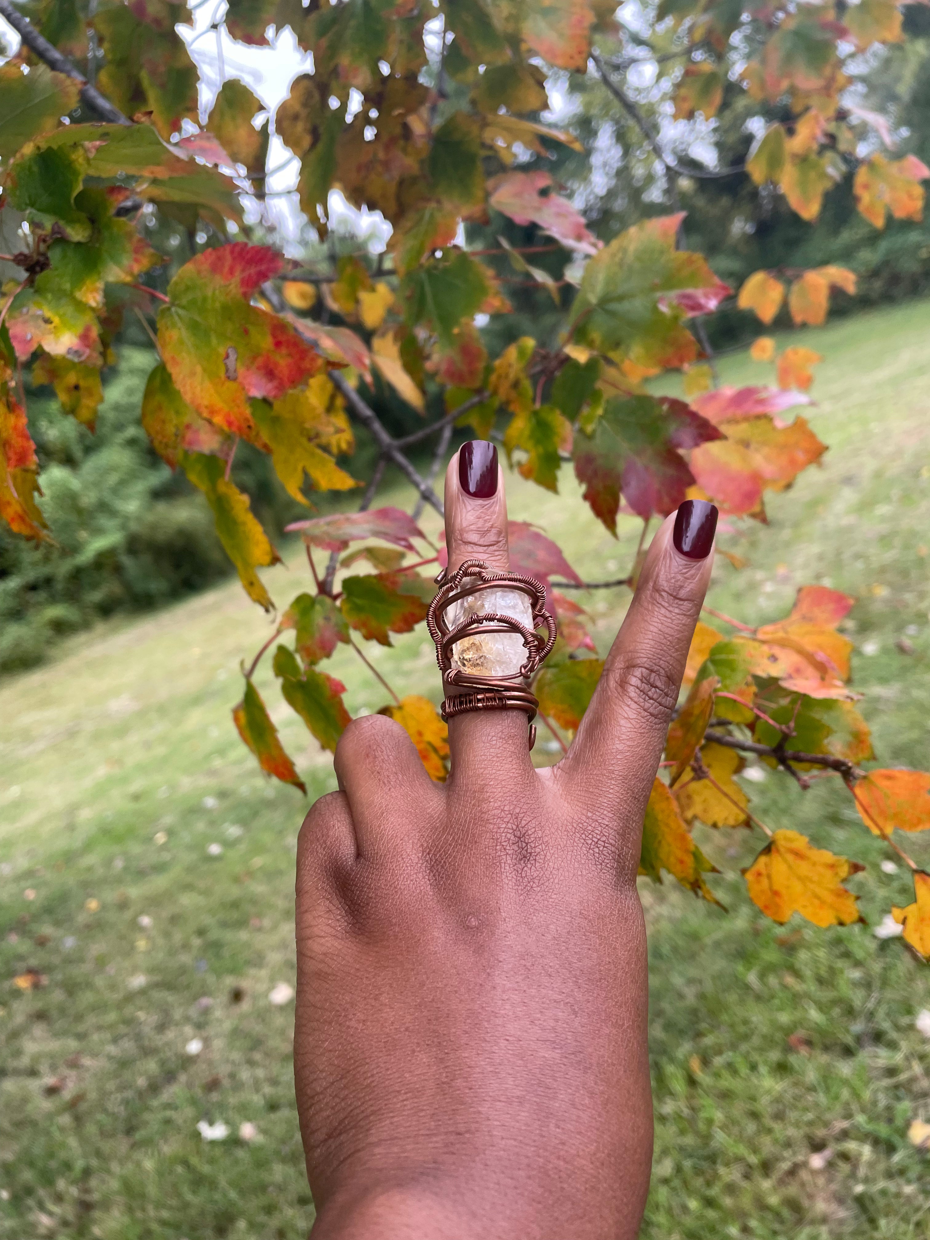 Copper Wrapped Citrine